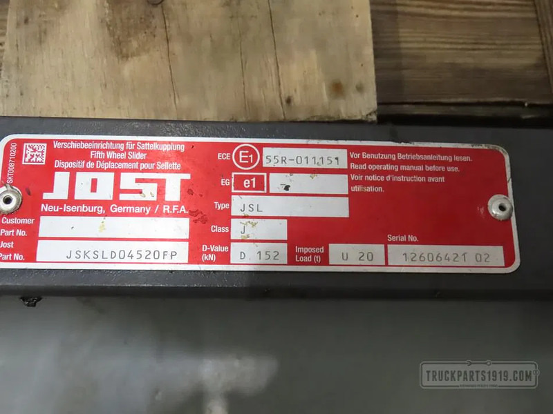 Jost Body & Chassis Parts Jost JSK36D schuifschotel - Frame/ Chassis for Truck: picture 4 Jost Body & Chassis Parts Jost JSK36D schuifschotel - Frame/ Chassis for Truck: picture 4
