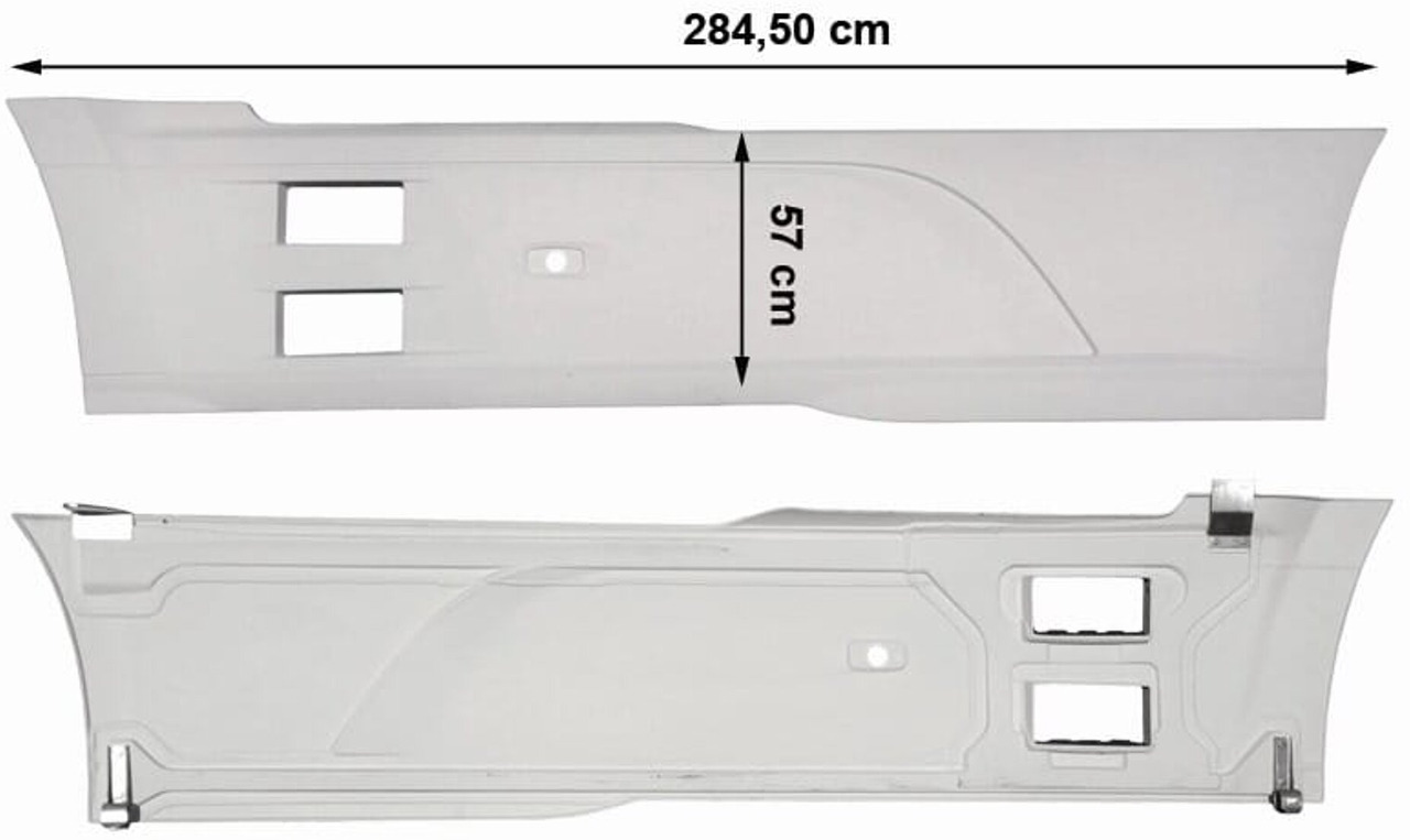 DAF XF/CF EURO 6 ZIJSKIRT SET WB3800 COLOR H3279 tot 2017 jaar 000039 - Bumper for Truck: picture 5 DAF XF/CF EURO 6 ZIJSKIRT SET WB3800 COLOR H3279 tot 2017 jaar 000039 - Bumper for Truck: picture 5