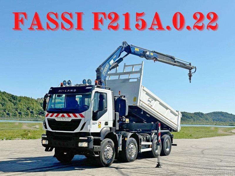 Iveco TRAKKER 450 * FASSI F215A.0.22 + FUNK / 8x4 *TOP - Tipper, Crane truck: picture 1 Iveco TRAKKER 450 * FASSI F215A.0.22 + FUNK / 8x4 *TOP - Tipper, Crane truck: picture 1