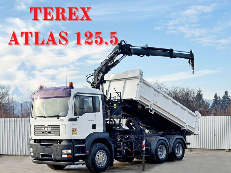 MAN TGA 26.350 * KIPPER 4,90m + TEREX ATLAS * 6x4 * - Dropside/ Flatbed truck, Crane truck: picture 1 MAN TGA 26.350 * KIPPER 4,90m + TEREX ATLAS * 6x4 * - Dropside/ Flatbed truck, Crane truck: picture 1