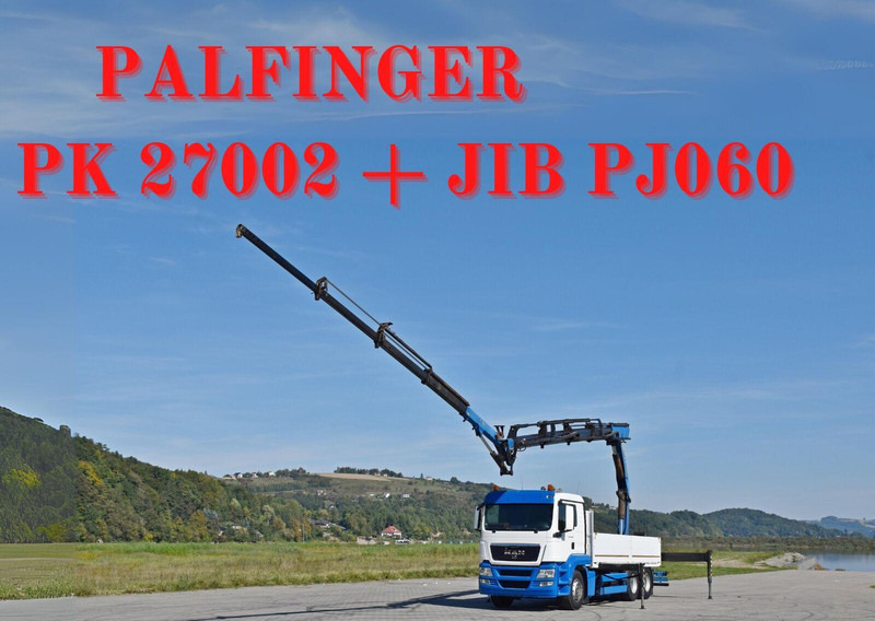 MAN TGS 26.480 * PK 27002 + JIB PJ060 + FUNK / 6x4 - Dropside/ Flatbed truck, Crane truck: picture 1 MAN TGS 26.480 * PK 27002 + JIB PJ060 + FUNK / 6x4 - Dropside/ Flatbed truck, Crane truck: picture 1