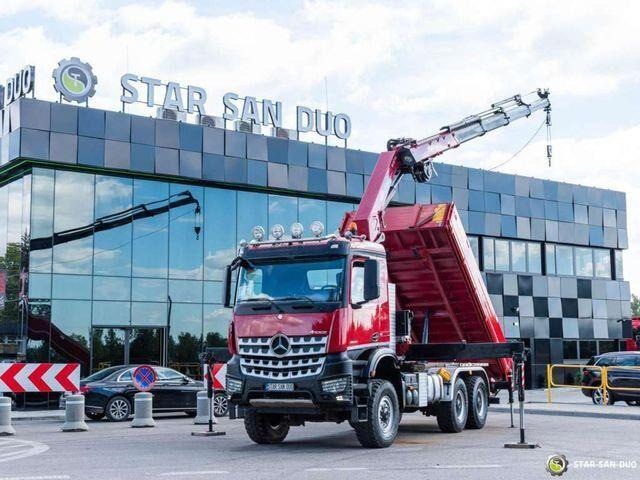Mercedes-Benz AROCS 3345 6x6 HMF 3220 K hds Crane tipper - Tipper, Crane truck: picture 1 Mercedes-Benz AROCS 3345 6x6 HMF 3220 K hds Crane tipper - Tipper, Crane truck: picture 1