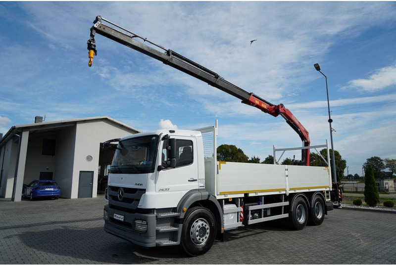 Mercedes-Benz / AXOR 2633 / 6X4 / SKRZYNIOWY - 6,55 M / MOCNA PODŁOGA / HDS FA - Dropside/ Flatbed truck, Crane truck: picture 2 Mercedes-Benz / AXOR 2633 / 6X4 / SKRZYNIOWY - 6,55 M / MOCNA PODŁOGA / HDS FA - Dropside/ Flatbed truck, Crane truck: picture 2