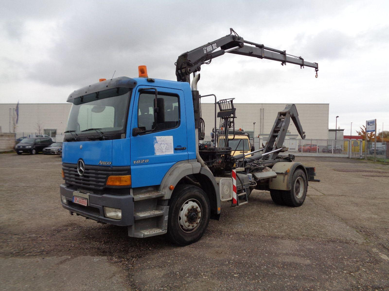 Mercedes-Benz Atego 1828 Hook lift truck + Crane Hiab 102 - Hook lift truck, Crane truck: picture 1 Mercedes-Benz Atego 1828 Hook lift truck + Crane Hiab 102 - Hook lift truck, Crane truck: picture 1