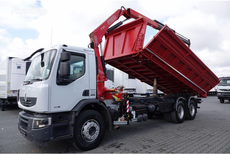 Renault LANDER 3 way tipper + crane FASSI 130 6x4 - Tipper, Crane truck: picture 2 Renault LANDER 3 way tipper + crane FASSI 130 6x4 - Tipper, Crane truck: picture 2