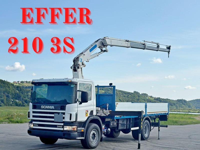 Scania 114 G 340 * PRITSCHE 7,00m * EFFER 210 3S + FUNK - Dropside/ Flatbed truck, Crane truck: picture 1 Scania 114 G 340 * PRITSCHE 7,00m * EFFER 210 3S + FUNK - Dropside/ Flatbed truck, Crane truck: picture 1