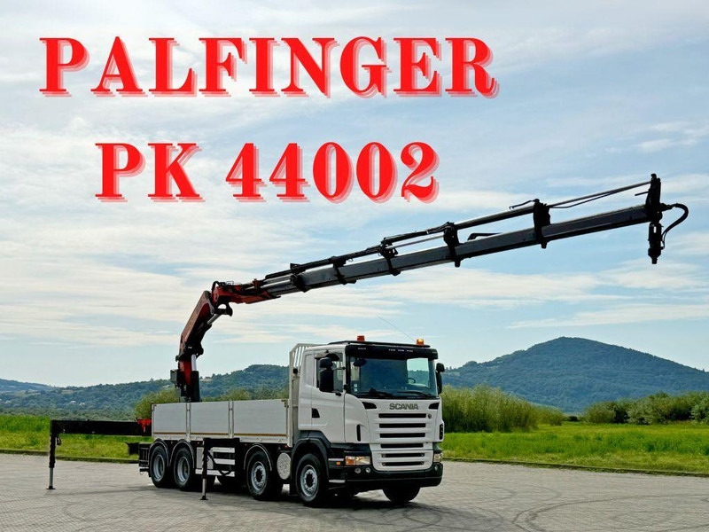 Scania R 420 PRITSCHE 6,47 m * PK 44002/FUNK * 8x4 /TOP - Dropside/ Flatbed truck, Crane truck: picture 1 Scania R 420 PRITSCHE 6,47 m * PK 44002/FUNK * 8x4 /TOP - Dropside/ Flatbed truck, Crane truck: picture 1