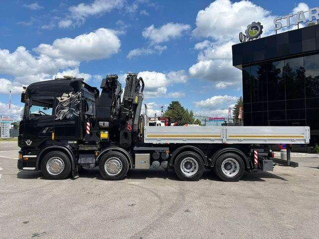 Dropside/ Flatbed truck, Crane truck Scania R560 8x2 PALFINGER PK 92002 SH Fly Jib Winch 5t: picture 8
