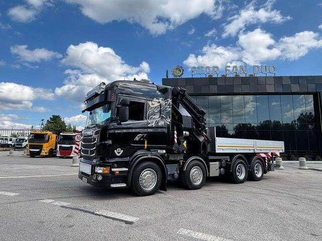 Dropside/ Flatbed truck, Crane truck Scania R560 8x2 PALFINGER PK 92002 SH Fly Jib Winch 5t: picture 7
