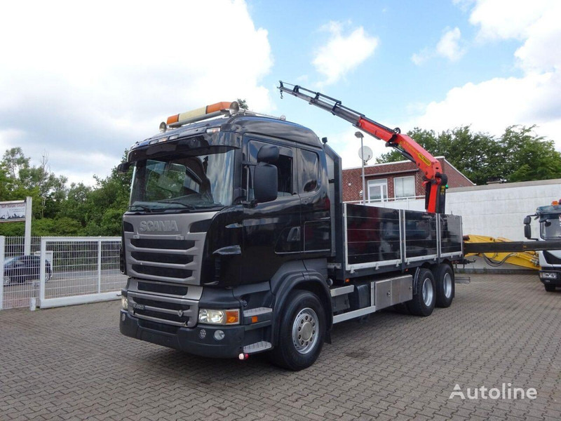 Scania R620 V8 - Flatbed+crane - Dropside/ Flatbed truck, Crane truck: picture 2 Scania R620 V8 - Flatbed+crane - Dropside/ Flatbed truck, Crane truck: picture 2