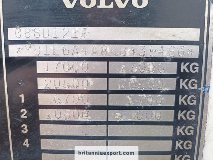 Cab chassis truck VOLVO FL619 Intercooler | Manual Pump | 19 Ton | On 10 Studs | Full Springs Suspension |: picture 10