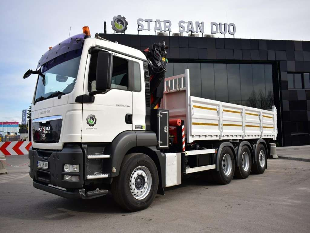 Crane truck MAN  TGS 35.400 8X4 PALFINGER PK 33002 CRANE KIPPER: picture 9