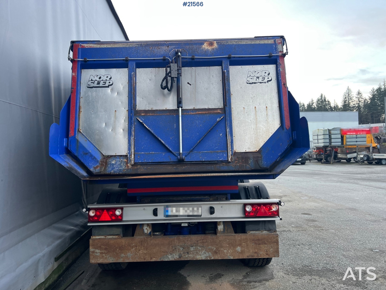 Tipper trailer Langendorf 3 akslet asfaltsemi m/ Hydraulsik kapell: picture 9