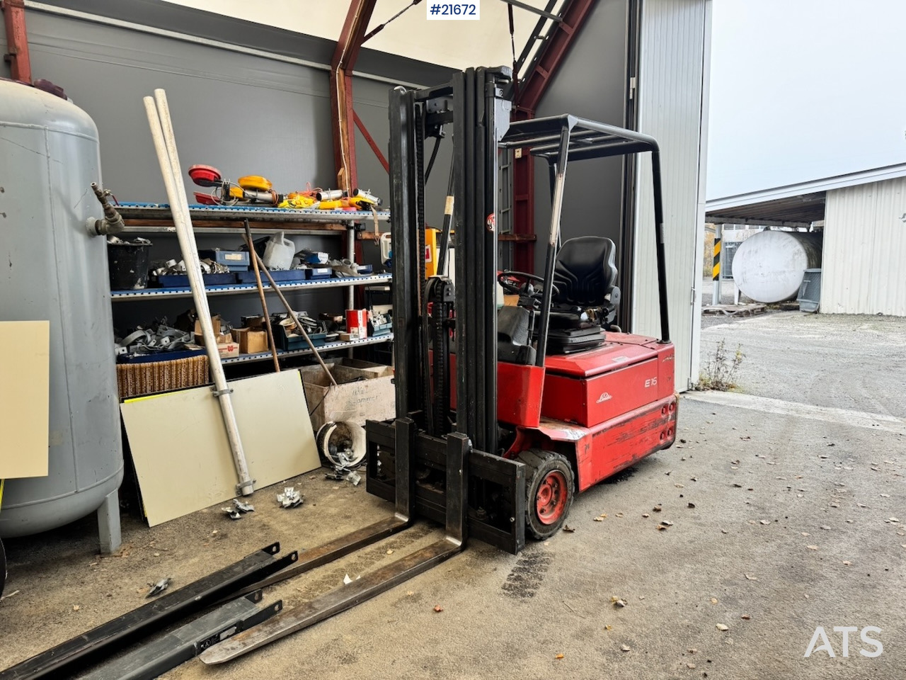 Linde Linde E16 EL Truck m/ forlengere. - Electric forklift: picture 1 Linde Linde E16 EL Truck m/ forlengere. - Electric forklift: picture 1