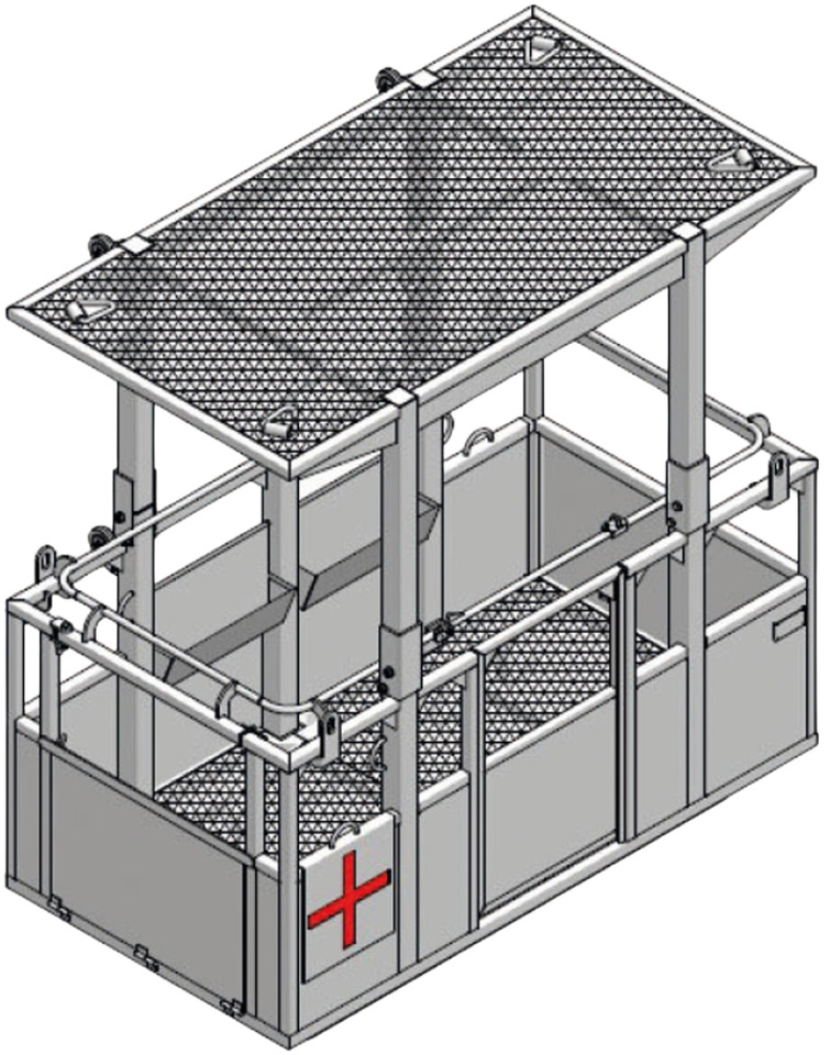 Suspended iron man basket for tower cranes CPTT-4H-F - Attachment for Loader crane: picture 2 Suspended iron man basket for tower cranes CPTT-4H-F - Attachment for Loader crane: picture 2