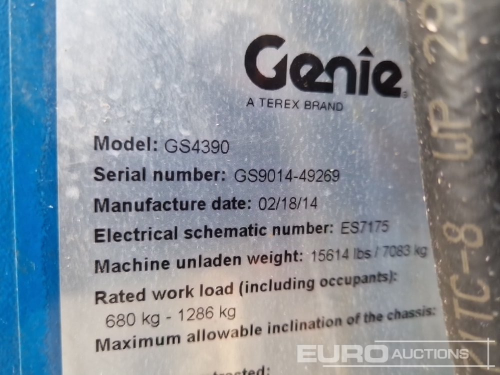 Aerial platform 2014 Genie GS-4390: picture 31