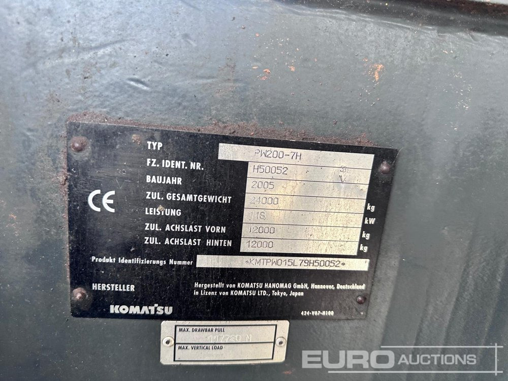 Komatsu PW200-7H - Wheel excavator: picture 2 Komatsu PW200-7H - Wheel excavator: picture 2