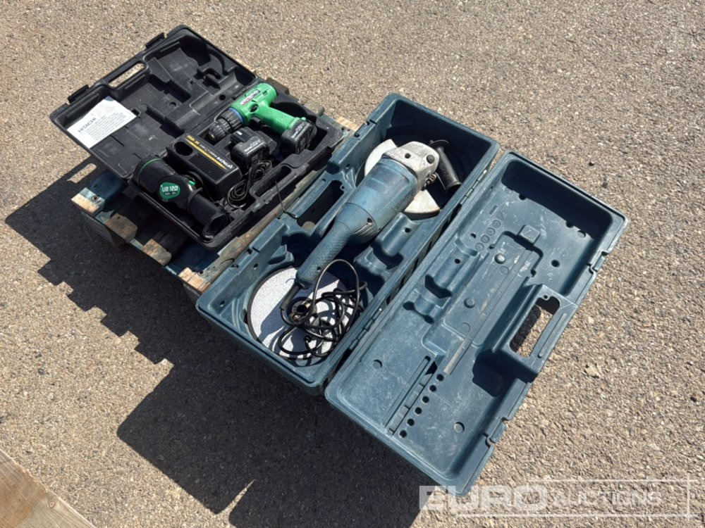 Pallet of (Hitachi) Cordless Drill & 230mm (Bosh) Angle Grinder - Construction equipment: picture 1 Pallet of (Hitachi) Cordless Drill & 230mm (Bosh) Angle Grinder - Construction equipment: picture 1