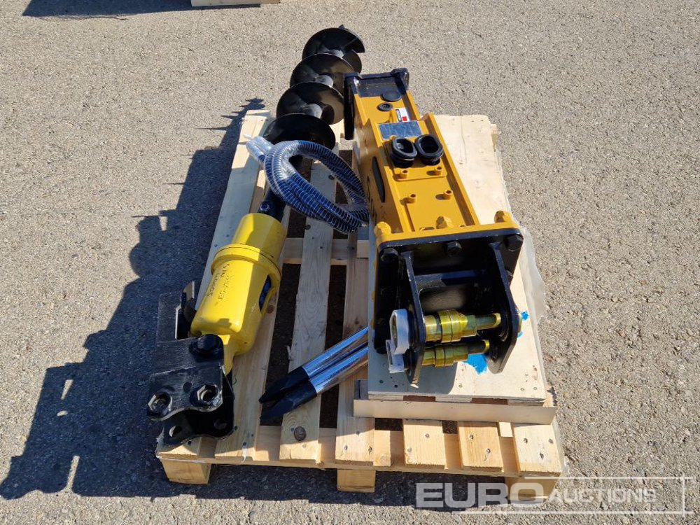 Unused Set of Hydraulic Breaker Solmek HM 150, Auger to suit 1.5 - 4.5 Ton Excavator to suit JPC Excavator / Conjunto Martillo Solmek HM-150 y Ahollador para Excavarota de 1,5 - 4,5 Ton para Excavador - Bucket: picture 4 Unused Set of Hydraulic Breaker Solmek HM 150, Auger to suit 1.5 - 4.5 Ton Excavator to suit JPC Excavator / Conjunto Martillo Solmek HM-150 y Ahollador para Excavarota de 1,5 - 4,5 Ton para Excavador - Bucket: picture 4