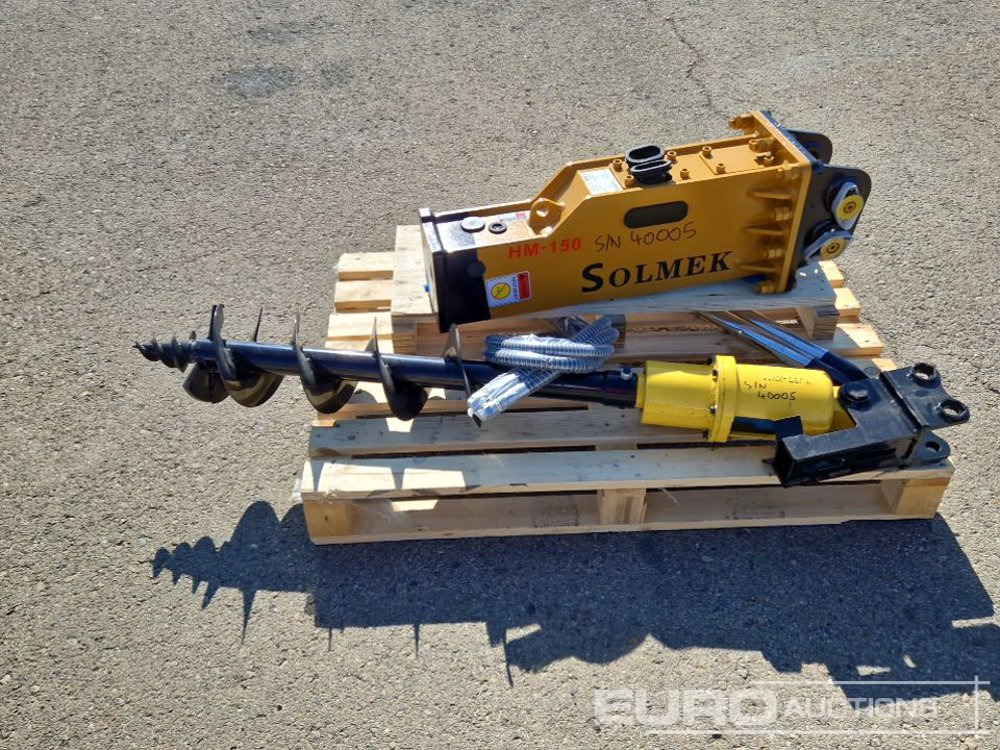 Unused Set of Hydraulic Breaker Solmek HM 150, Auger to suit 1.5 - 4.5 Ton Excavator to suit JPC Excavator / Conjunto Martillo Solmek HM-150 y Ahollador para Excavarota de 1,5 - 4,5 Ton para Excavador - Bucket: picture 2 Unused Set of Hydraulic Breaker Solmek HM 150, Auger to suit 1.5 - 4.5 Ton Excavator to suit JPC Excavator / Conjunto Martillo Solmek HM-150 y Ahollador para Excavarota de 1,5 - 4,5 Ton para Excavador - Bucket: picture 2