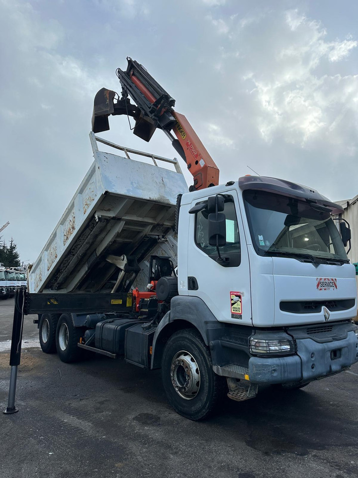 Camion bi-benne Renault CE-598-ON - Tipper, Crane truck: picture 1 Camion bi-benne Renault CE-598-ON - Tipper, Crane truck: picture 1