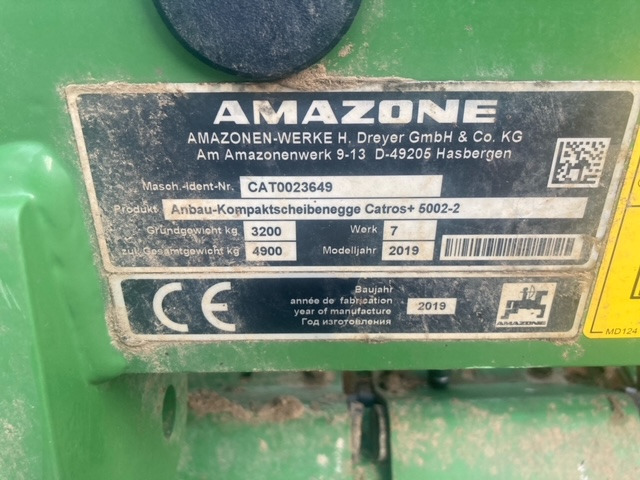 Amazone Catros 5002-2 - Harrow: picture 2 Amazone Catros 5002-2 - Harrow: picture 2