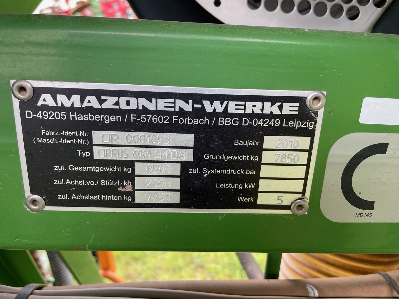 Amazone Cirrus 6001 Special - Seed drill: picture 2 Amazone Cirrus 6001 Special - Seed drill: picture 2