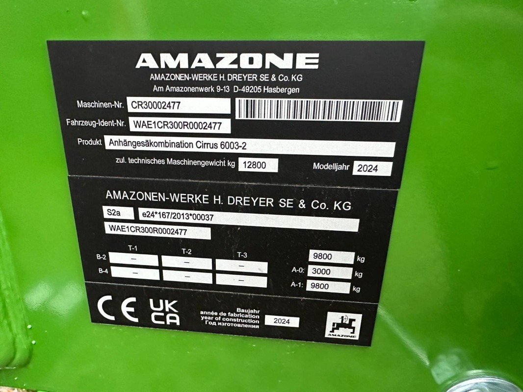 Amazone Cirrus 6003-2 - Seed drill: picture 2 Amazone Cirrus 6003-2 - Seed drill: picture 2