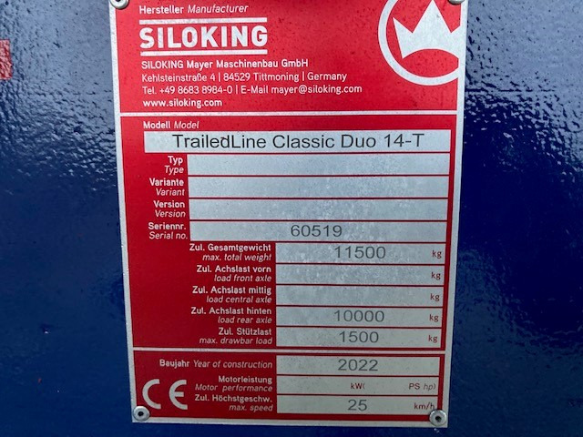 Mayer Siloking TrailedLine Classic Duo 14-T - Forage mixer wagon: picture 2 Mayer Siloking TrailedLine Classic Duo 14-T - Forage mixer wagon: picture 2