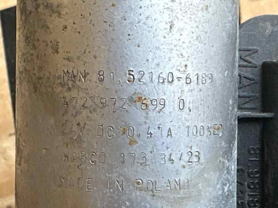 MAN MAGNET VALVE 81.52160-6189 - Brake valve for Truck: picture 3 MAN MAGNET VALVE 81.52160-6189 - Brake valve for Truck: picture 3