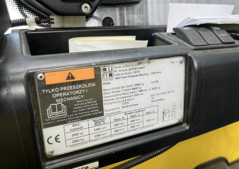 Electric forklift Hyster J2.5XN: picture 6