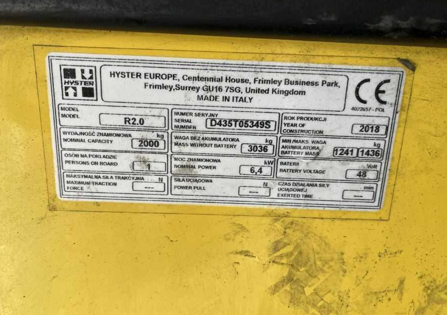Hyster R2.0 - Reach truck: picture 4 Hyster R2.0 - Reach truck: picture 4