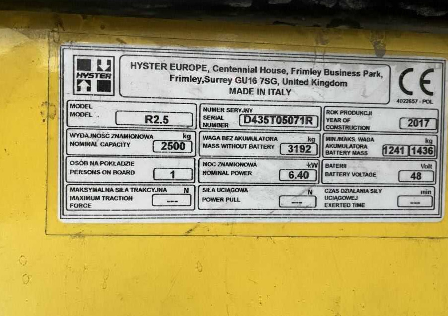 Hyster R2.5 - Reach truck: picture 4 Hyster R2.5 - Reach truck: picture 4
