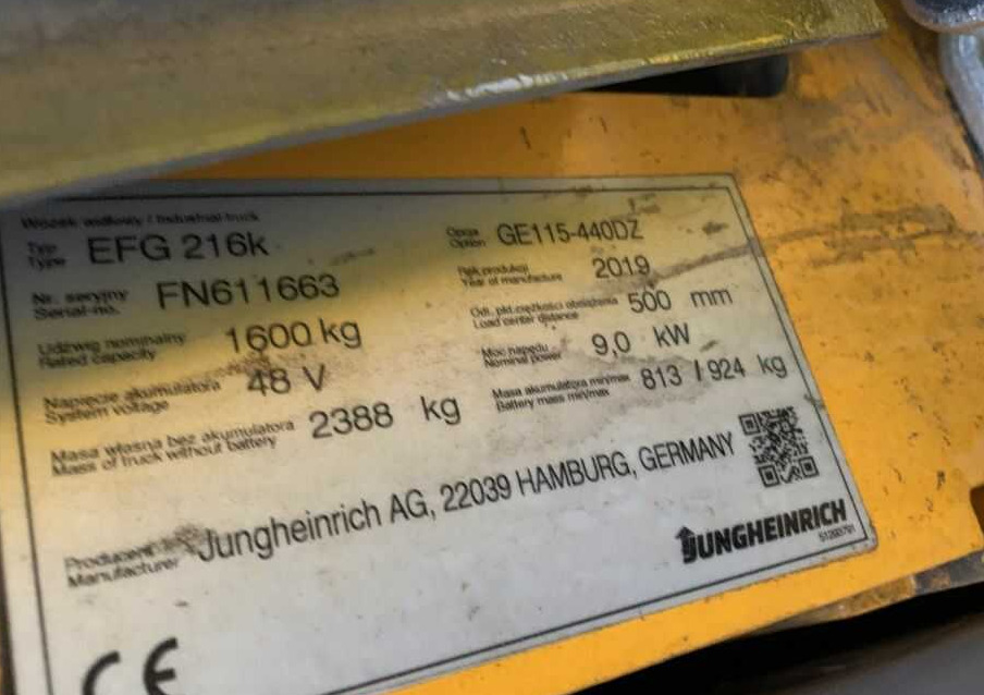 Jungheinrich EFG216k - Electric forklift: picture 4 Jungheinrich EFG216k - Electric forklift: picture 4