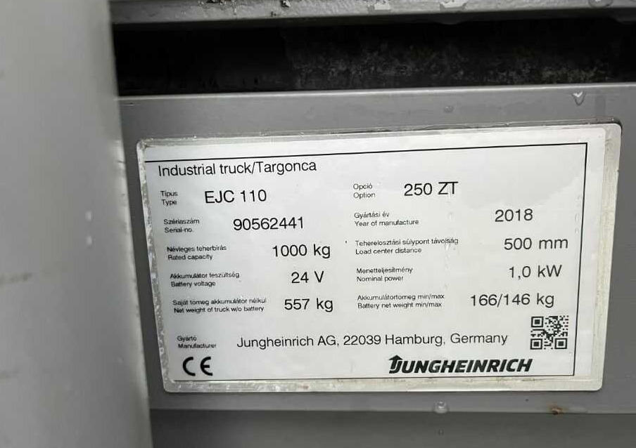 Jungheinrich EJC110 - Stacker: picture 4 Jungheinrich EJC110 - Stacker: picture 4