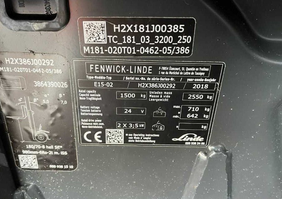 Linde E15-02 - Electric forklift: picture 4 Linde E15-02 - Electric forklift: picture 4