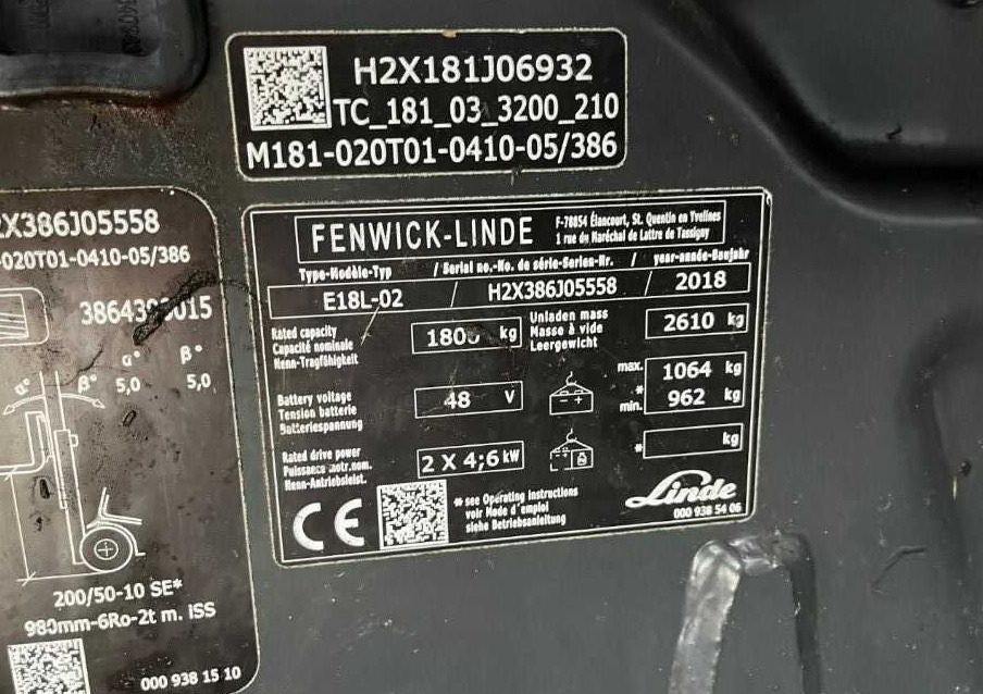 Linde E18L-02 - Electric forklift: picture 4 Linde E18L-02 - Electric forklift: picture 4