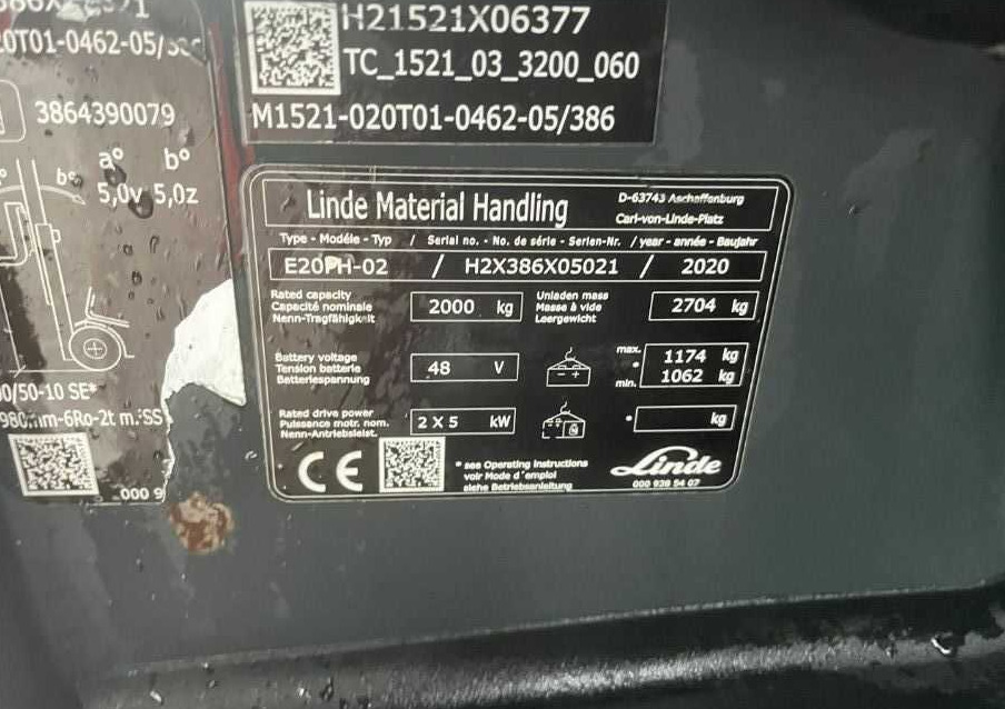 Linde E20PH-02 - Electric forklift: picture 4 Linde E20PH-02 - Electric forklift: picture 4