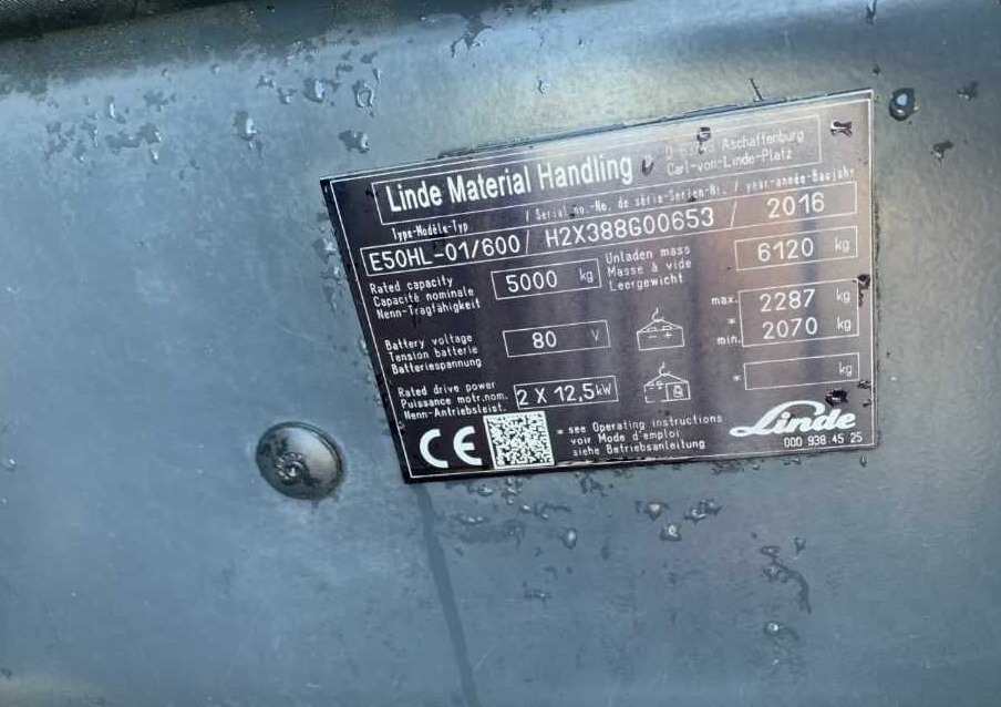 Linde E50HL-01/600 - Electric forklift: picture 4 Linde E50HL-01/600 - Electric forklift: picture 4