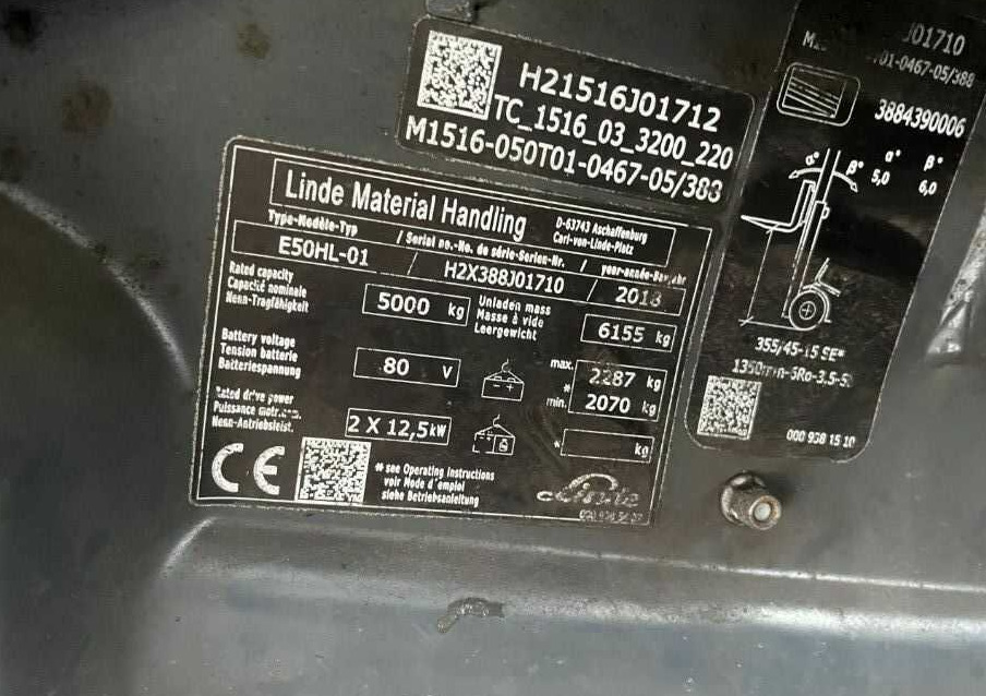 Linde E50HL-01 - Electric forklift: picture 4 Linde E50HL-01 - Electric forklift: picture 4