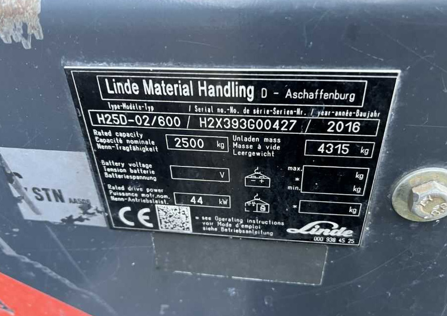 Linde H25D-02/600 - Diesel forklift: picture 4 Linde H25D-02/600 - Diesel forklift: picture 4