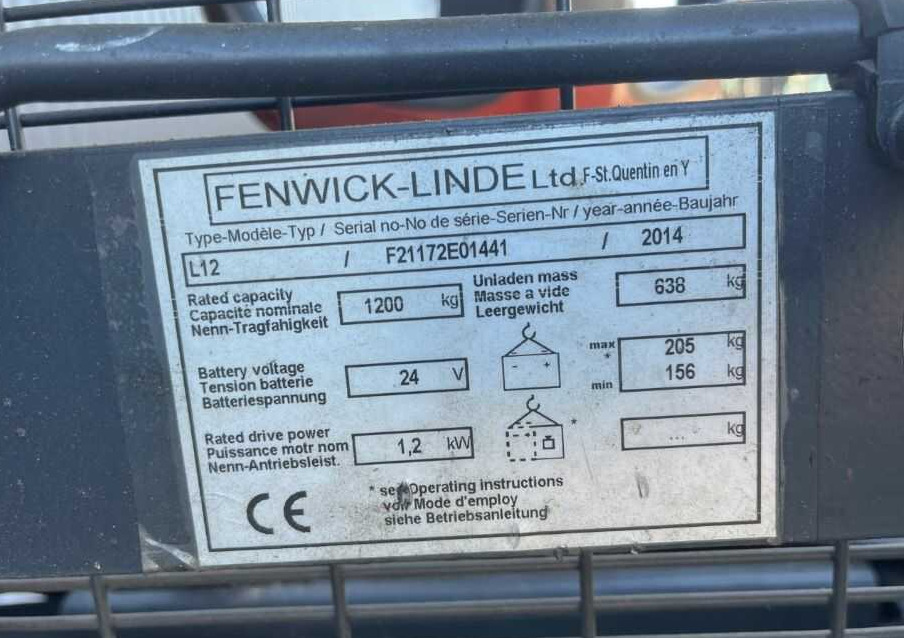 Linde L12 - Stacker: picture 4 Linde L12 - Stacker: picture 4