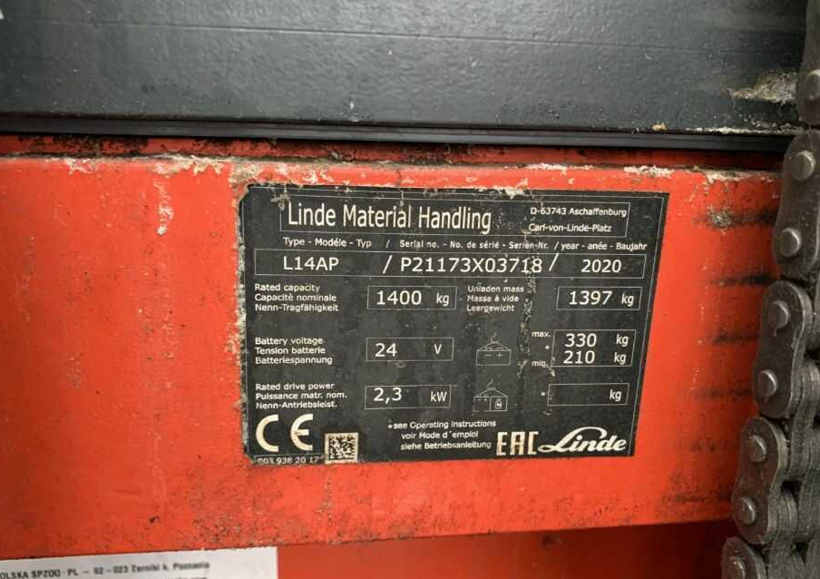Linde L14AP - Stacker: picture 4 Linde L14AP - Stacker: picture 4