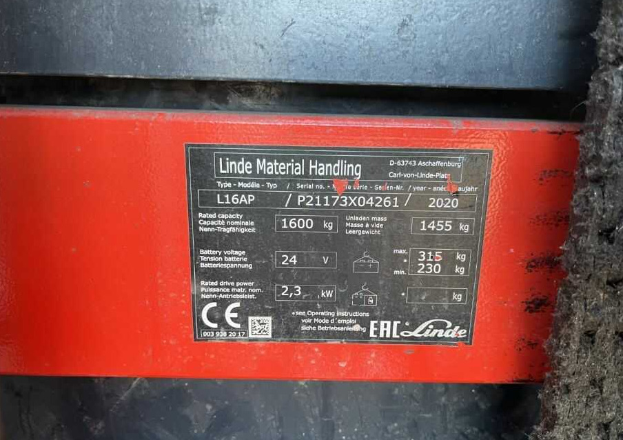 Linde L16AP - Stacker: picture 1 Linde L16AP - Stacker: picture 1