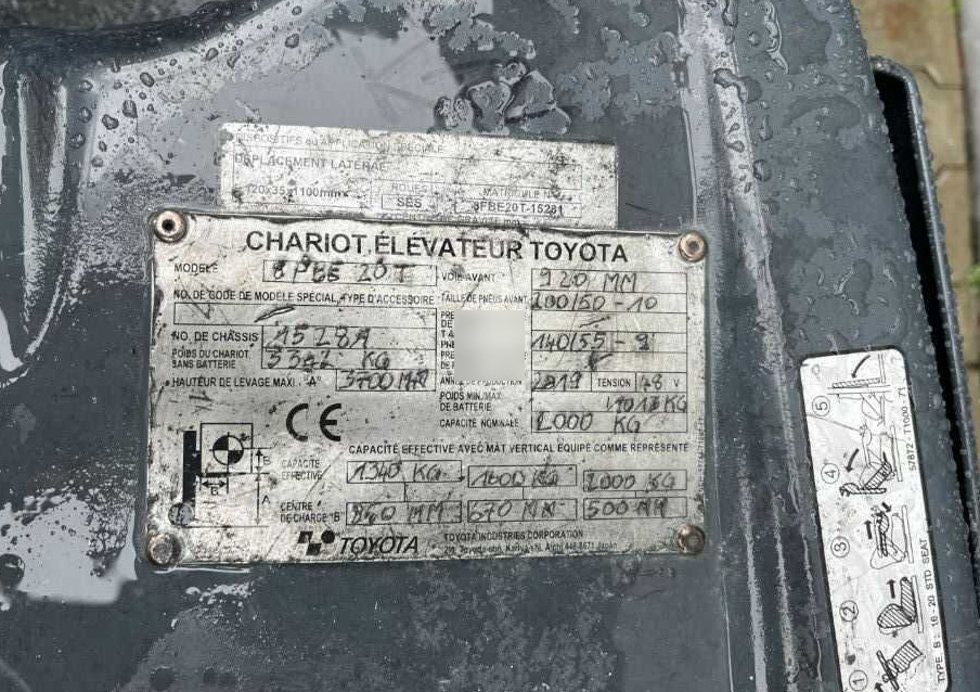 Toyota 8FBE20T - Electric forklift: picture 5 Toyota 8FBE20T - Electric forklift: picture 5