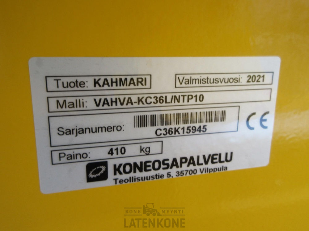 Grapple for Construction machinery Vahva KC36 NTP10 kaivinkoneen koura: picture 15