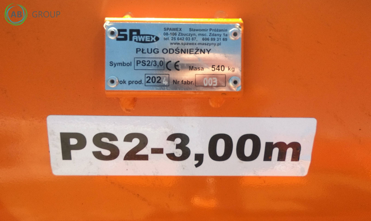 Spawex straight snow plow PS-2, 3 m - Snow plough for Agricultural machinery: picture 5 Spawex straight snow plow PS-2, 3 m - Snow plough for Agricultural machinery: picture 5