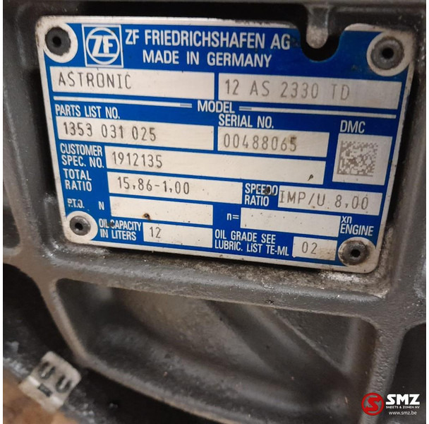 DAF Occ versnellingsbak 12AS2330TD DAF - Gearbox for Truck: picture 5 DAF Occ versnellingsbak 12AS2330TD DAF - Gearbox for Truck: picture 5