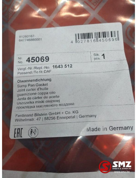 DAF pakking oliecarter DAF - Crankcase for Truck: picture 3 DAF pakking oliecarter DAF - Crankcase for Truck: picture 3