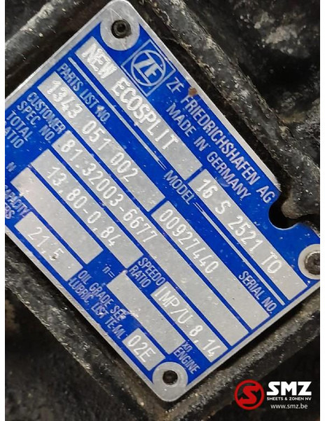MAN Occ versnellingsbak + intarder 16S2521TO MAN - Gearbox for Truck: picture 5 MAN Occ versnellingsbak + intarder 16S2521TO MAN - Gearbox for Truck: picture 5